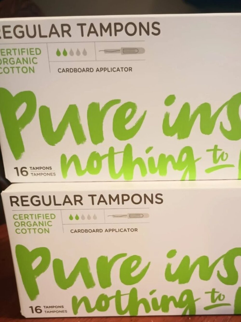 Oi Organic Initiative Organic Cotton Cardboard Applicator Tampon Regular 32